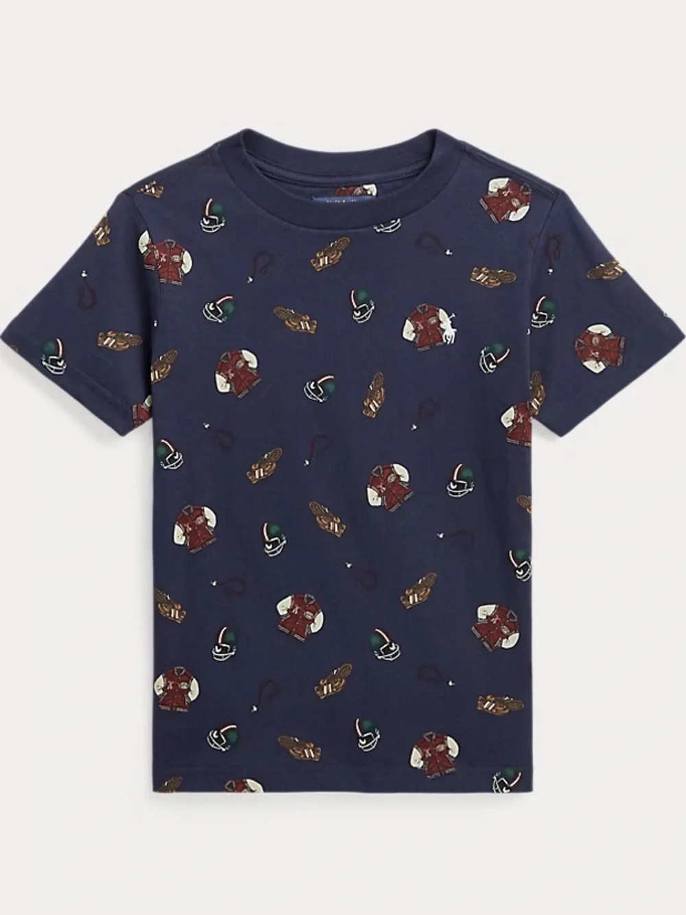 Ralph Lauren Varsity Inspired Print Cotton Tee Sz 2